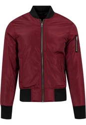 Urban Classics Herren 2-Tone Bomber Jacket Dunkelrot/Rot