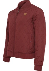 Urban Classics Jacke 'Diamond Quilt' Dunkelrot/Bordeaux/Rot/Braun