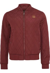 Urban Classics Jacke 'Diamond Quilt' Dunkelrot/Bordeaux/Rot/Braun