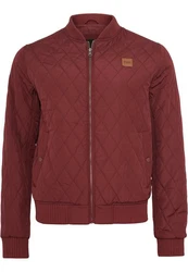 Urban Classics Jacke 'Diamond Quilt' Dunkelrot/Bordeaux/Rot/Braun