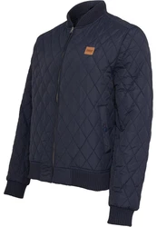Urban Classics Jacke 'Diamond Quilt' Dunkelblau/Hellblau/Blau
