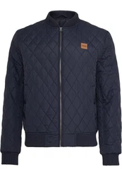 Urban Classics Jacke 'Diamond Quilt' Dunkelblau/Hellblau/Blau