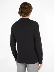 Calvin Klein Jeans Rundhalspullover CK EMBRO BADGE SWEATER Schwarz/Hellblau/Grau