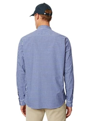 Marc O'Polo Hemd Langarm Dunkelblau/Hellblau/Blau