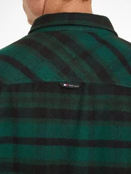 Tommy Jeans Fleecehemd TJM Fleece Lined Check Shirt EXT Grün/Dunkelgrün