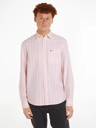 Tommy Jeans Langarmhemd TJM REG OXFORD STRIPE SHIRT Rosa