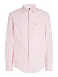 Tommy Jeans Langarmhemd TJM REG OXFORD STRIPE SHIRT Rosa