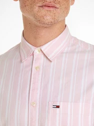 Tommy Jeans Langarmhemd TJM REG OXFORD STRIPE SHIRT Rosa