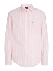 Tommy Jeans Langarmhemd TJM REG OXFORD STRIPE SHIRT Rosa