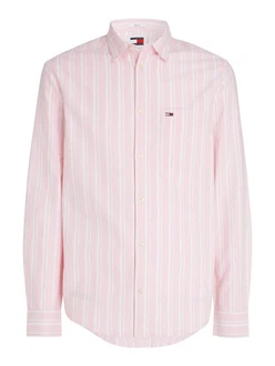 Tommy Jeans Langarmhemd TJM REG OXFORD STRIPE SHIRT Rosa