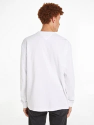 Tommy Jeans Langarmshirt TJM REG LS WAFFLE TEE Weiß/Creme/Grau