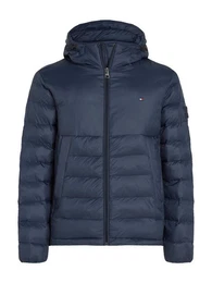 Steppjacke PACKABLE RECYCLED QUILT HDD JKT Kontraststreifen in Kapuze, Flag-Stickerei auf Brust, rmel und Rcken