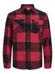 Jack & Jones Langarmhemd JJEDARREN Dunkelrot/Rot