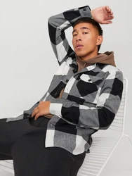 Jack & Jones Langarmhemd JJEDARREN Schwarz/Creme/Grau/Hellblau/Weiß/Hellgrau