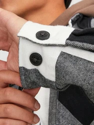 Jack & Jones Langarmhemd JJEDARREN Schwarz/Creme/Grau/Hellblau/Weiß/Hellgrau
