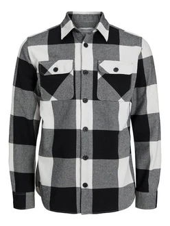 Jack & Jones Langarmhemd JJEDARREN Schwarz/Creme/Grau/Hellblau/Weiß/Hellgrau