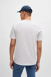 BOSS ORANGE T-Shirt Tegood mit Rundhalsausschnitt Weiß/Grau/Creme/Khaki