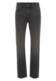 Straight-Jeans Maine BC mit BOSS Leder-Badge