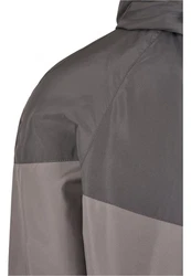 URBAN CLASSICS Allwetterjacke 2-Tone Tech Windrunner (1-St) Grau/Hellgrau/Dunkelgrau/Braun