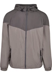 URBAN CLASSICS Allwetterjacke 2-Tone Tech Windrunner (1-St) Grau/Hellgrau/Dunkelgrau/Braun