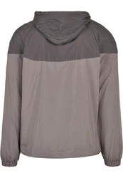 URBAN CLASSICS Allwetterjacke 2-Tone Tech Windrunner (1-St) Grau/Hellgrau/Dunkelgrau/Braun