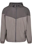 URBAN CLASSICS Allwetterjacke 2-Tone Tech Windrunner (1-St) Grau/Hellgrau/Dunkelgrau/Braun