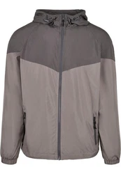 URBAN CLASSICS Allwetterjacke 2-Tone Tech Windrunner (1-St) Grau/Hellgrau/Dunkelgrau/Braun