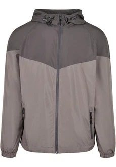 URBAN CLASSICS Allwetterjacke 2-Tone Tech Windrunner (1-St) Grau/Hellgrau/Dunkelgrau/Braun