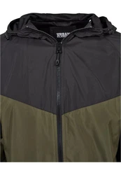 URBAN CLASSICS Allwetterjacke 2-Tone Tech Windrunner (1-St) Dunkelgrün/Khaki