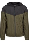 URBAN CLASSICS Allwetterjacke 2-Tone Tech Windrunner (1-St) Dunkelgrün/Khaki
