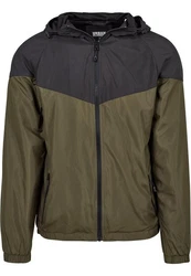 URBAN CLASSICS Allwetterjacke 2-Tone Tech Windrunner (1-St) Dunkelgrün/Khaki