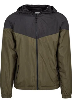 URBAN CLASSICS Allwetterjacke 2-Tone Tech Windrunner (1-St) Dunkelgrün/Khaki