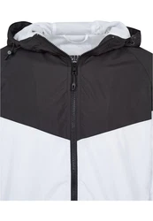 URBAN CLASSICS Allwetterjacke 2-Tone Tech Windrunner (1-St) Weiß/Schwarz/Grau/Silber