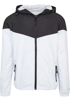 URBAN CLASSICS Allwetterjacke 2-Tone Tech Windrunner (1-St) Weiß/Schwarz/Grau/Silber