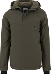 URBAN CLASSICS Herren Padded Pull Over Jacket (1-St) Dunkelgrün/Khaki