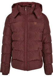 Urban Classics Hooded Puffer Jacket (1-St) Dunkelrot/Braun/Bordeaux/Rot