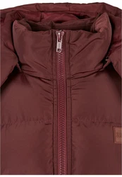 Urban Classics Hooded Puffer Jacket (1-St) Dunkelrot/Braun/Bordeaux/Rot