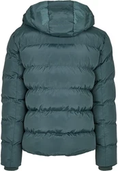 Urban Classics Hooded Puffer Jacket (1-St) Dunkelgrün/Hellblau/Grün