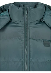 Urban Classics Hooded Puffer Jacket (1-St) Dunkelgrün/Hellblau/Grün