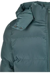 Urban Classics Hooded Puffer Jacket (1-St) Dunkelgrün/Hellblau/Grün