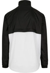 URBAN CLASSICS Herren Stand Up Collar Pull Over Jacket (1-St) Schwarz/Weiß/Dunkelgrau