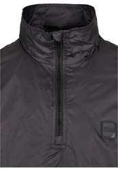 URBAN CLASSICS Herren Stand Up Collar Pull Over Jacket (1-St) Dunkelgrau/Grau/Schwarz