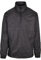 URBAN CLASSICS Herren Stand Up Collar Pull Over Jacket (1-St) Dunkelgrau/Grau/Schwarz