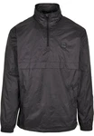 URBAN CLASSICS Herren Stand Up Collar Pull Over Jacket (1-St) Dunkelgrau/Grau/Schwarz