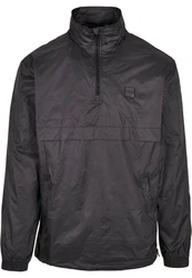 URBAN CLASSICS Herren Stand Up Collar Pull Over Jacket (1-St) Dunkelgrau/Grau/Schwarz