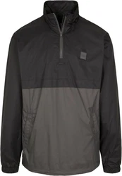 URBAN CLASSICS Herren Stand Up Collar Pull Over Jacket (1-St) Dunkelgrau/Grau/Dunkelgrün/Schwarz/Hellgrau