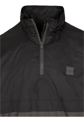 URBAN CLASSICS Herren Stand Up Collar Pull Over Jacket (1-St) Dunkelgrau/Grau/Dunkelgrün/Schwarz/Hellgrau