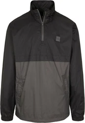 URBAN CLASSICS Herren Stand Up Collar Pull Over Jacket (1-St) Dunkelgrau/Grau/Dunkelgrün/Schwarz/Hellgrau