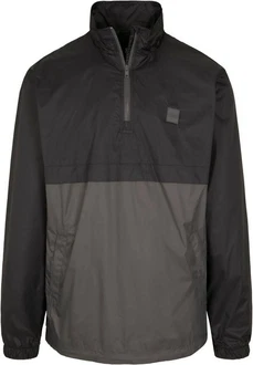 URBAN CLASSICS Herren Stand Up Collar Pull Over Jacket (1-St) Dunkelgrau/Grau/Dunkelgrün/Schwarz/Hellgrau