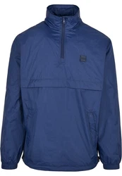 URBAN CLASSICS Herren Stand Up Collar Pull Over Jacket (1-St) Dunkelblau/Blau
